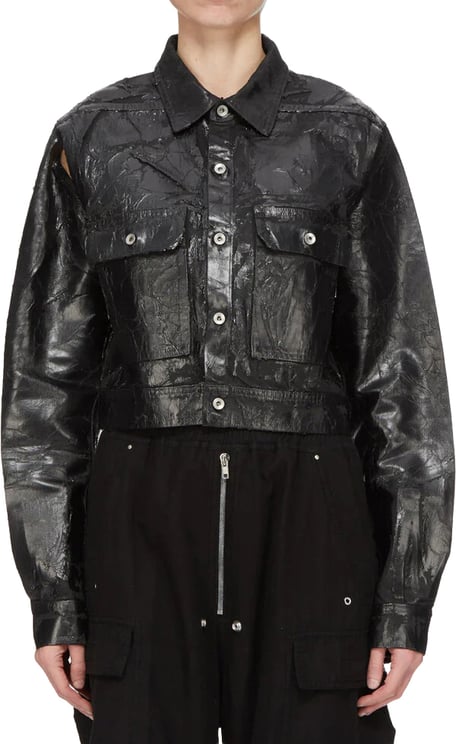 Rick Owens DRKSHDW Rick Owens DRKSHDW Cape Sleeve Cropped Outershirt Black