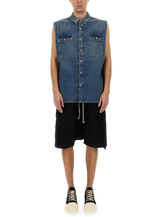Rick Owens DRKSHDW Sleeveless Denim Outer Shirt