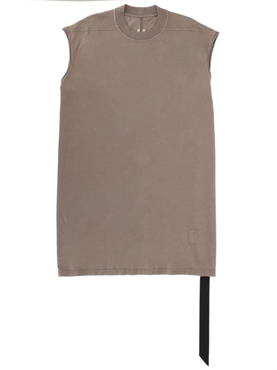 Rick Owens DRKSHDW Tarp-T Oversized Asymmetrical Strap Cotton Tank Top