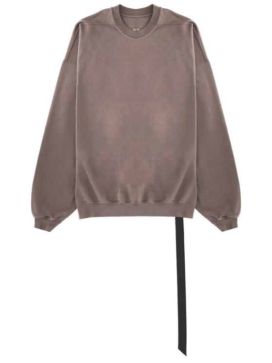 Rick Owens DRKSHDW Taupe Hun Crewneck Oversized Sweatshirt