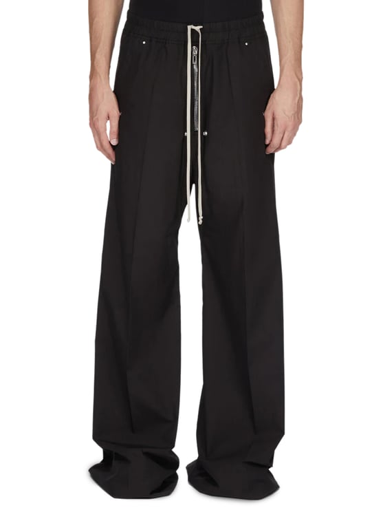 Rick Owens DRKSHDW Wide-Leg Trousers with Elastic Waistband and Drawstring
