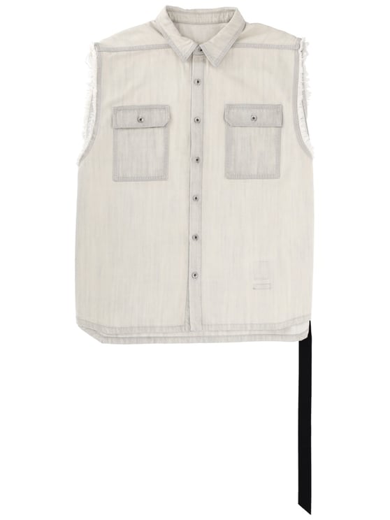 Rick Owens DRKSHDW Sl Tommy Sleeveless Frayed Jacket