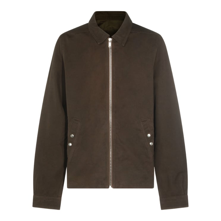 Rick Owens DRKSHDW Neutrals Zipfront Boxy Minimalist Cotton Jacket