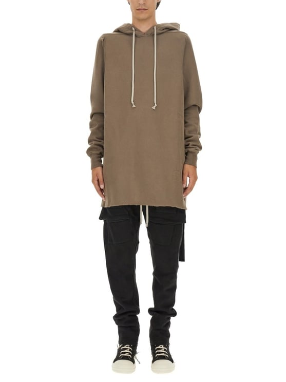 Rick Owens DRKSHDW Oversized Cotton Hoodie With Drawstring Hood