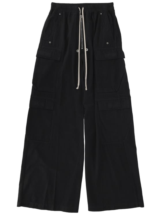 Rick Owens DRKSHDW Black Cargo Wide-Leg Pants