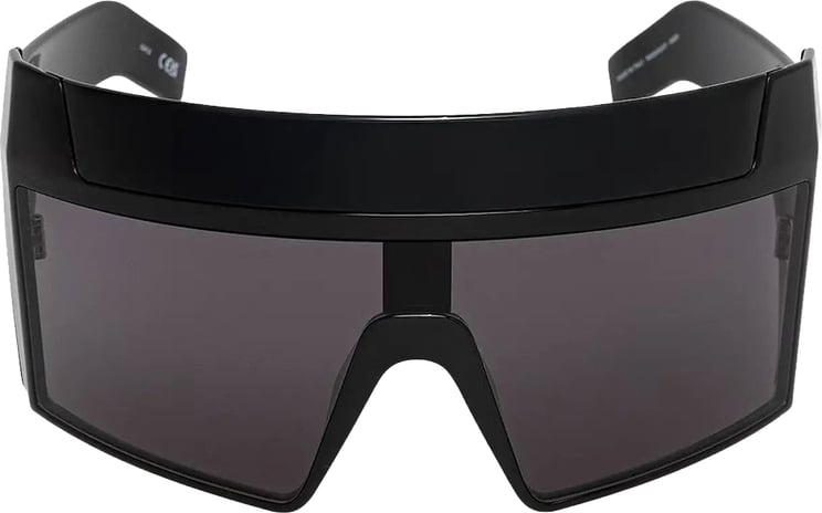 Rick Owens DRKSHDW REV SHINY BLACK TEMPLES/BLACK LENS