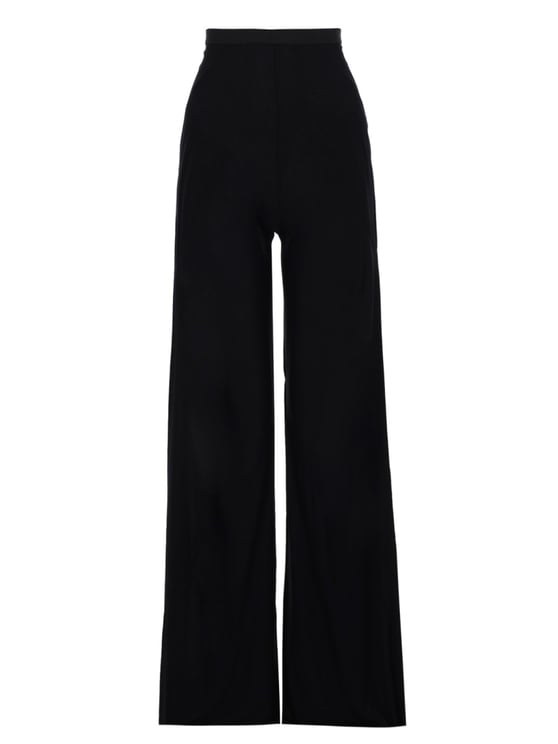 Rick Owens High Waist Floor Length Viscose Pants
