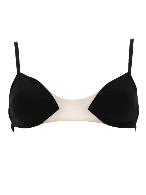 Rick Owens Mesh Bra with Sheer Nude Panel