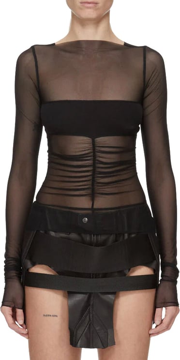 Rick Owens TEMPLE BANDEAU TOP BLACK