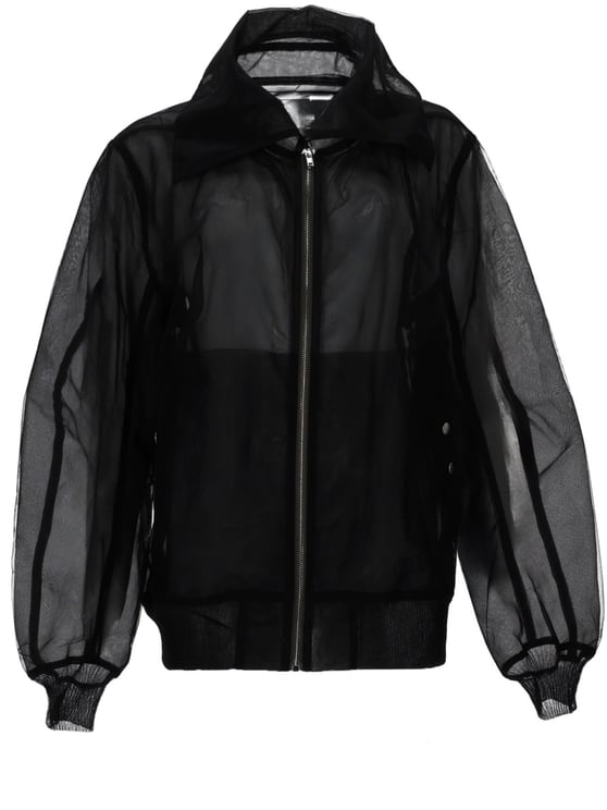 Rick Owens Dracucollar Flight Sheer Translucent Bomber Jacket