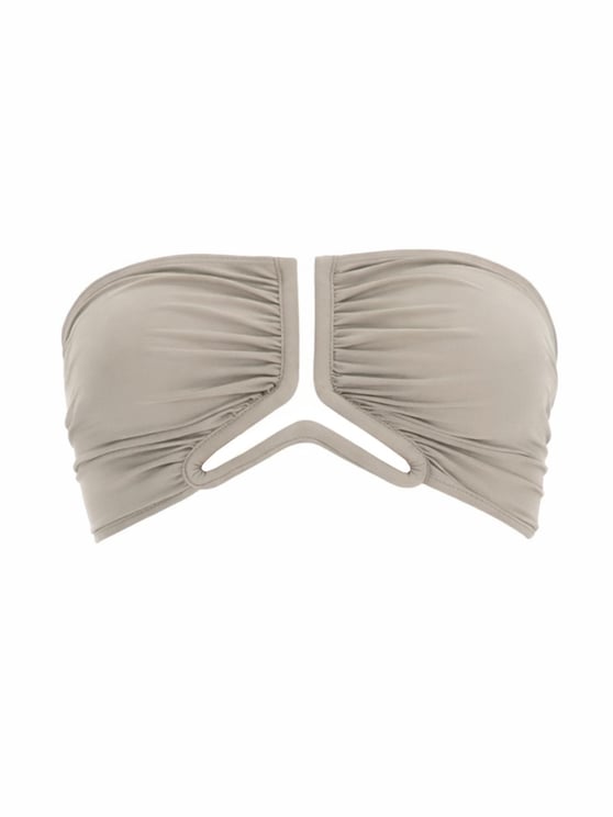 Rick Owens Allanah Bandeau Ruched Bikini Top