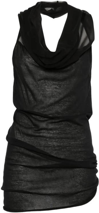 Rick Owens Top Sunburn Halter Black