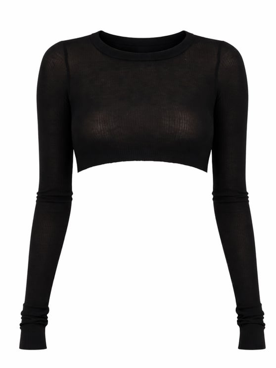 Rick Owens Sheer Semi-Transparent Cropped Top