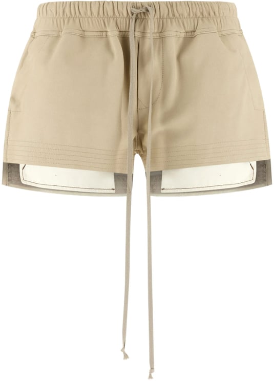 Rick Owens Shorts In Pelle Fog Boxers Sand