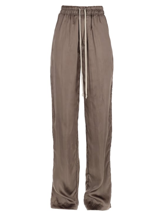 Rick Owens Black Dietrich Cupro Drawstring Pants