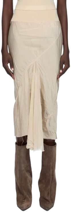 Rick Owens A Line Bias Skirt Sand