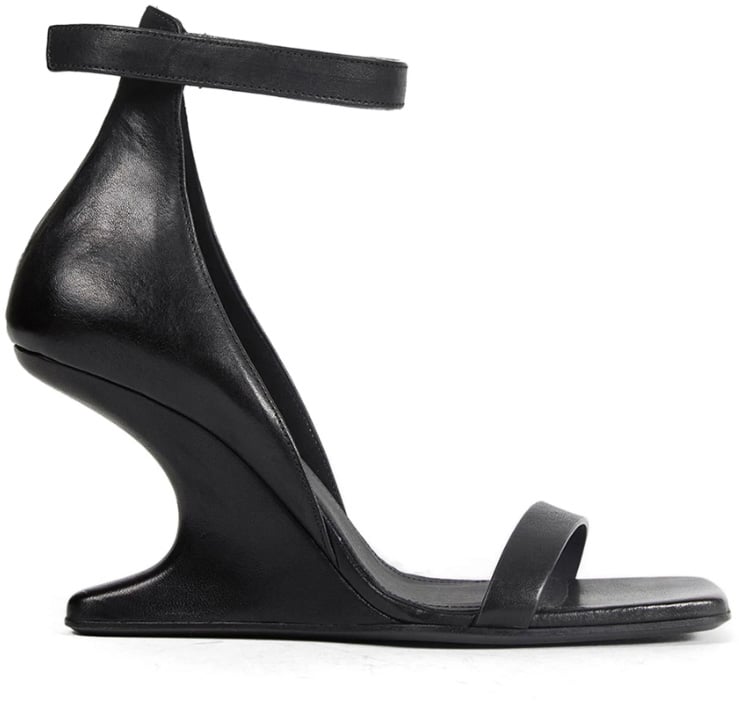 Rick Owens Sandali In Pelle Cantilever 8 Minimal Sandal Black