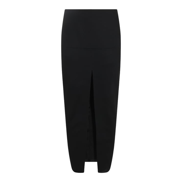 Rick Owens High-Waisted Midi Skirt with Front Center Slit