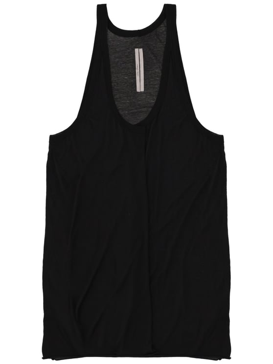 Rick Owens White Cotton Deep Scoop Tank Top