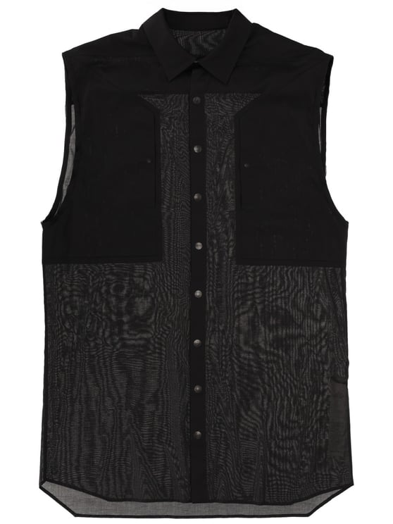 Rick Owens Neutrals Jumbo Sl Sheer Mesh Shirt