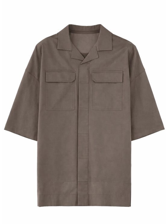 Rick Owens Magnum Tommy Oversized Utilitarian Cotton Shirt