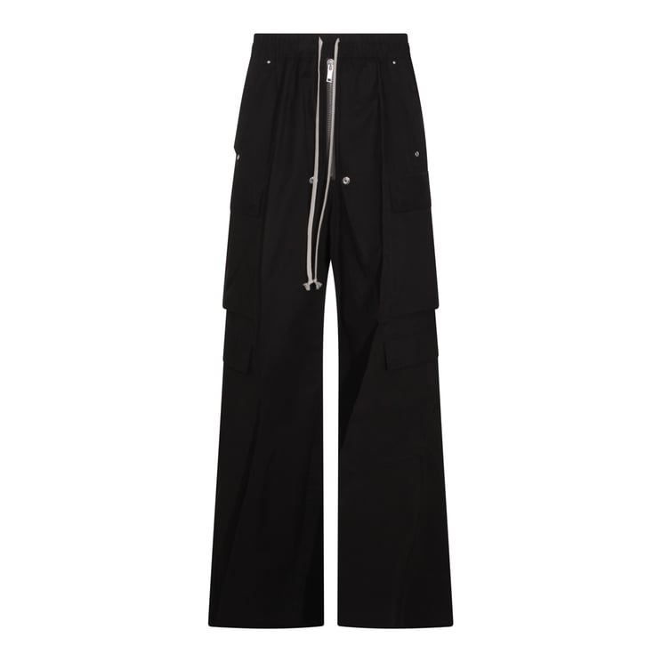 Rick Owens High-Waisted Black Cotton Trousers