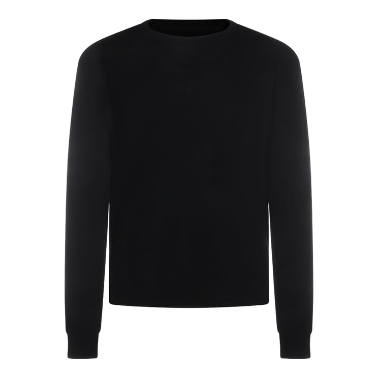 Rick Owens Black Sweater with Classic Crew Neckline