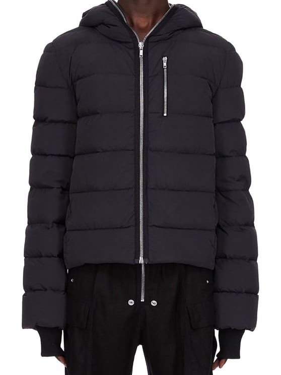 Rick Owens Black Gimp Quilted Down Jacket