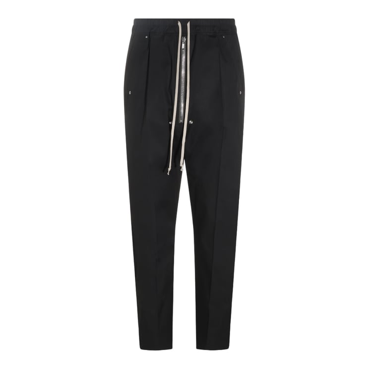 Rick Owens Tapered Trousers With High Waistband And Zipper Detail