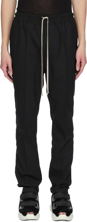 Rick Owens Rick Owens Drawstring Slim Long Trousers Black