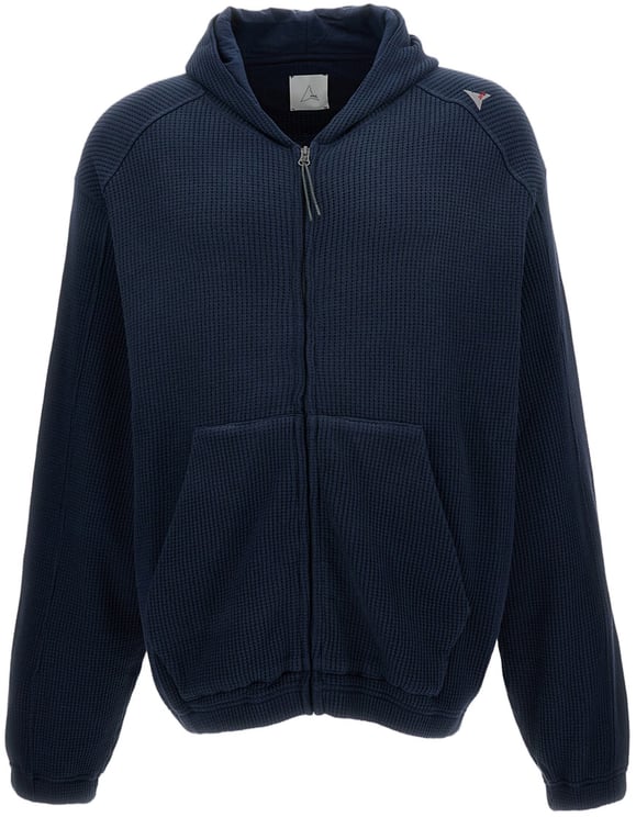 ROA Blue Cotton Waffle Hoodie