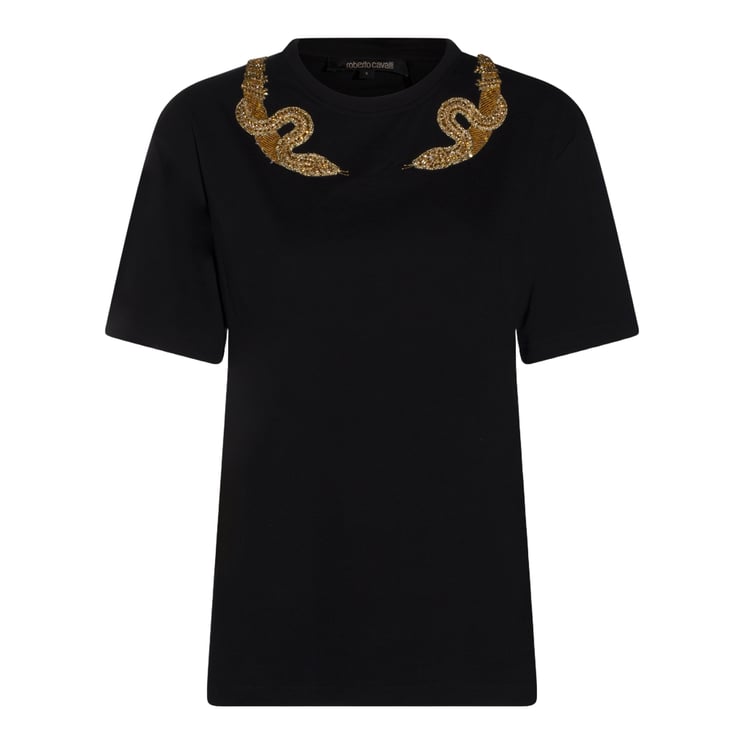 Roberto Cavalli Classic Black T-Shirt and Polo Set