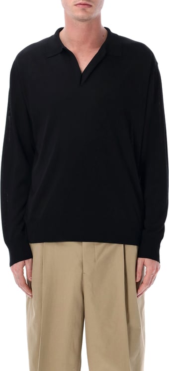 Roberto Collina Polo L/S Sweater Nero