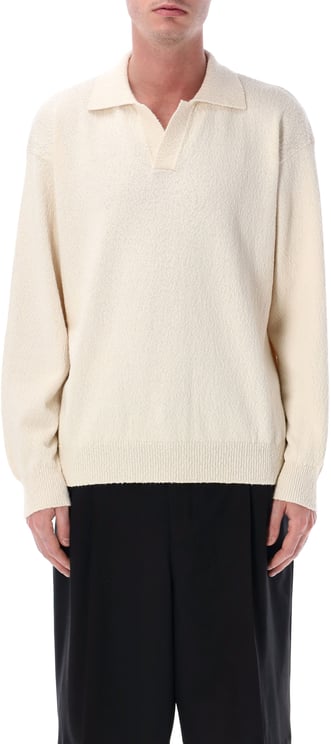 Roberto Collina Polo L/S Sweater Beige