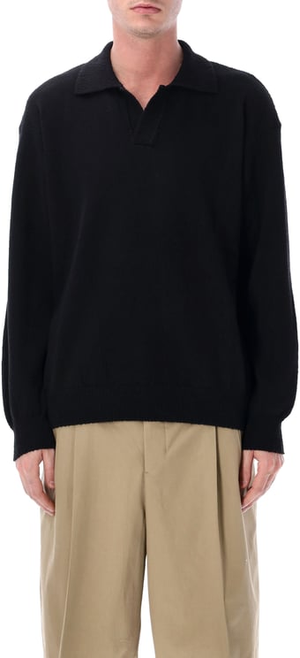 Roberto Collina Polo L/S Sweater Nero