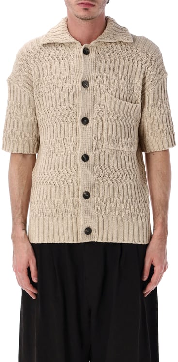 Roberto Collina Cable Cardigan Beige