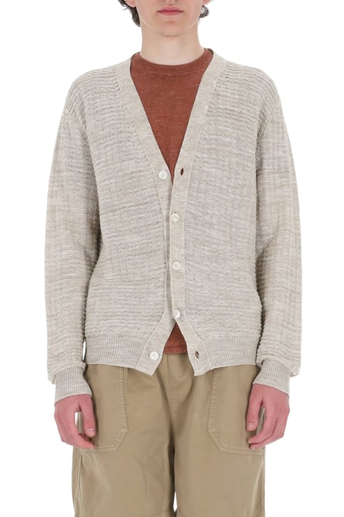 Roberto Collina Textured Cotton-Linen Knit Cardigan