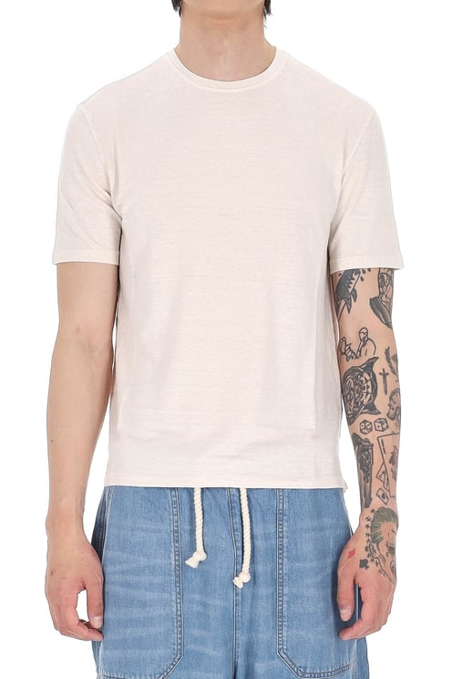Roberto Collina Pure Linen Jersey Casual T-Shirt