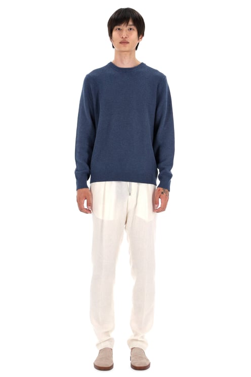 Roberto Collina Military Stitch Cotton Crewneck Sweater
