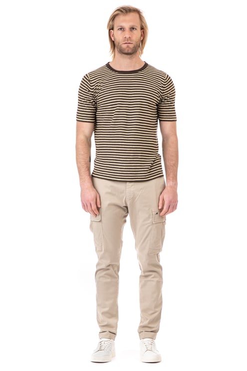 Roberto Collina Striped Linen T-Shirt