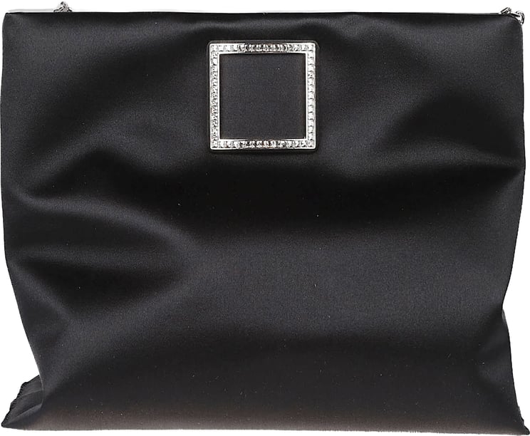 Roger Vivier Rectangular Black Clutch Bag