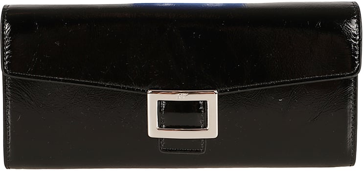 Roger Vivier Patent Leather Wallet Bag With Square Buckle