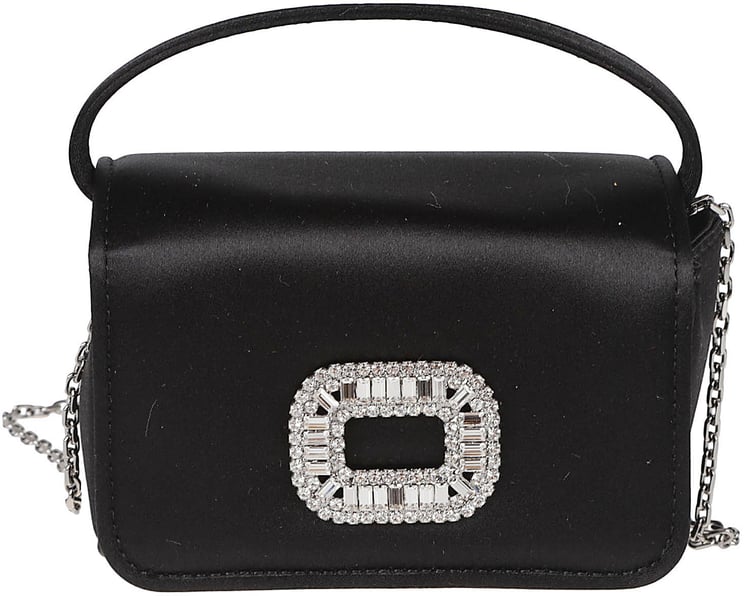 Roger Vivier Rectangular Satin-Finish Evening Bag