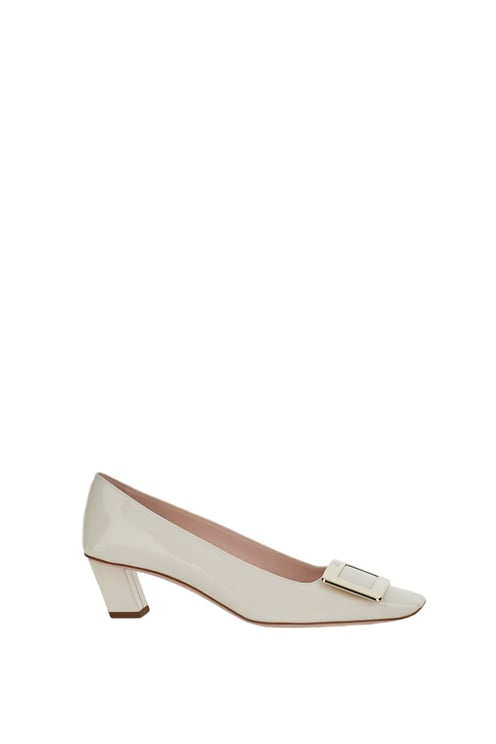 Roger Vivier Pointed Toe Pumps with Rectangular Buckle Detail