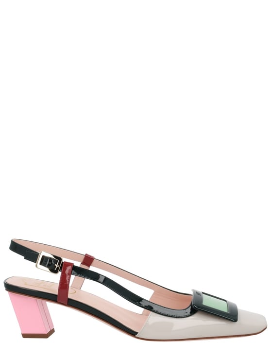 Roger Vivier Lacquered Patent Calfskin Slingback Pumps