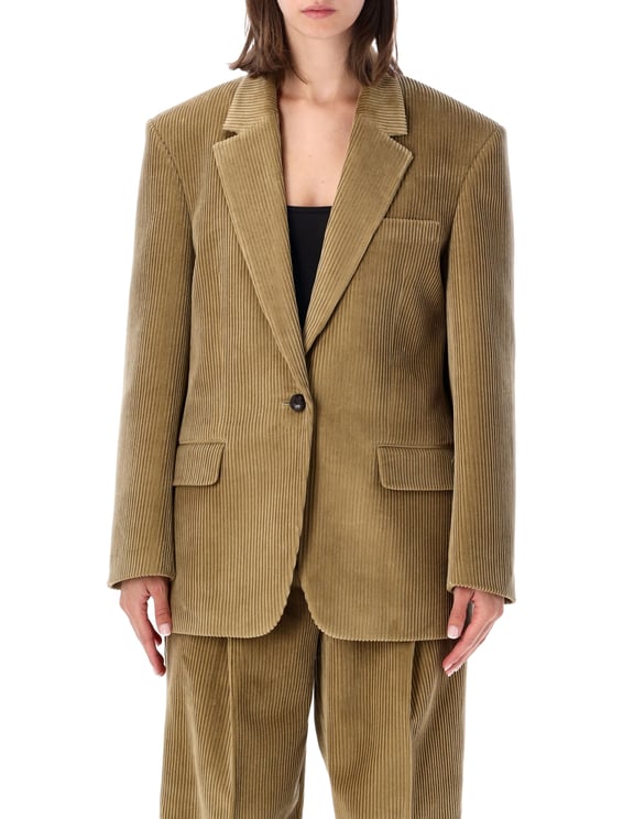 Rohe Velvet Oversize Corduroy Button Blazer