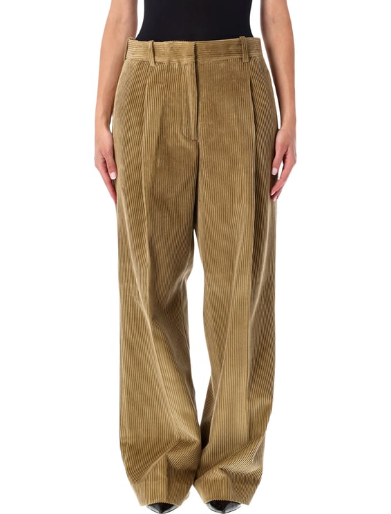 Rohe Velvet Ted Wide Corduroy Straight-Leg Pants