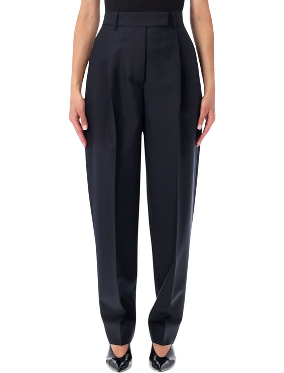 Rohe Daria Pleated Wool-Mohair Tapered Pants