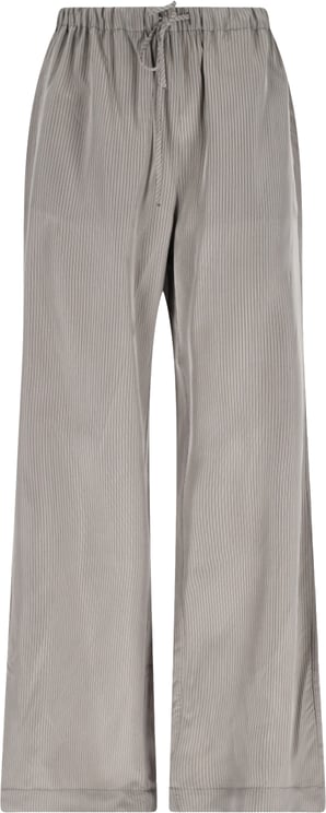 Rohe Striped Trousers In Grey Fabric, Medium Waist