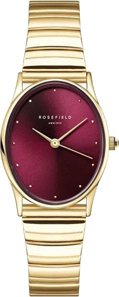 Rosefield Rosefield Horloge OVGSG-OV15 Staal met Goudkleurige Plating Bordeau Wijzerplaat